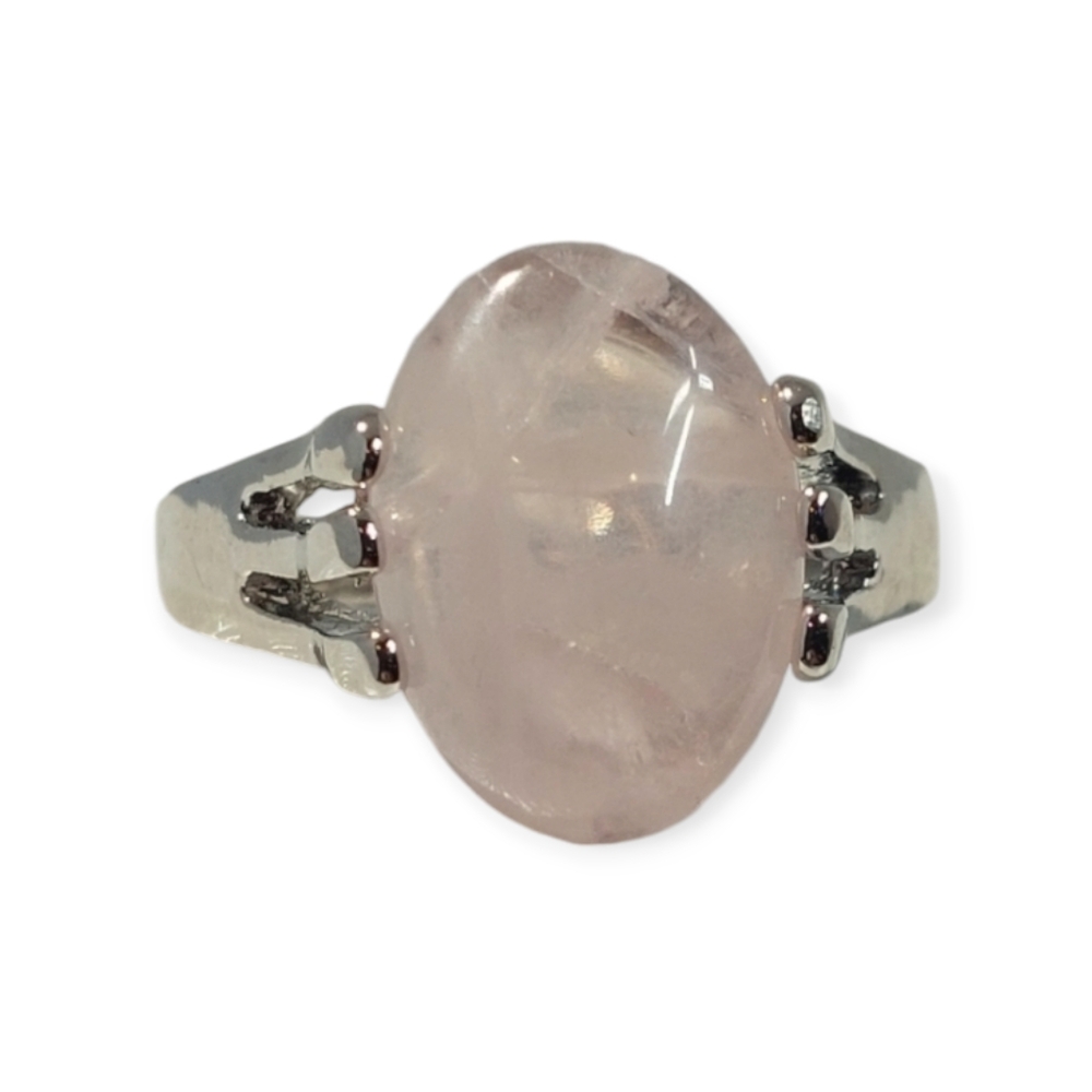 2 For $20 Sale Fashion Jewelry Ring Size 6.25 Crystal Pink Gemstone Silver